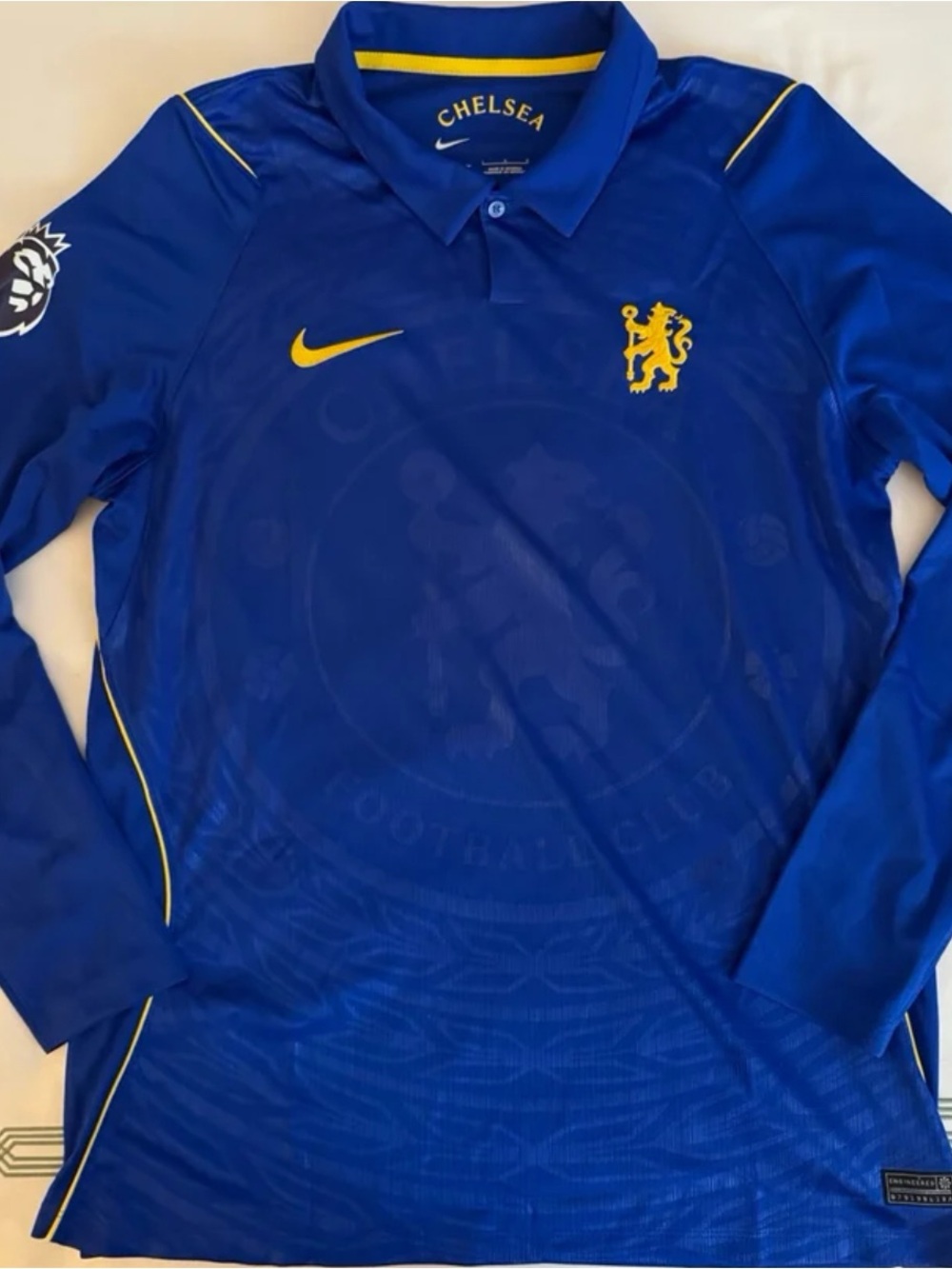 Chelsea FC Moises Caicedo #25 Nike Custom 26-27 Home Long Sleeve Jersey (Size L)